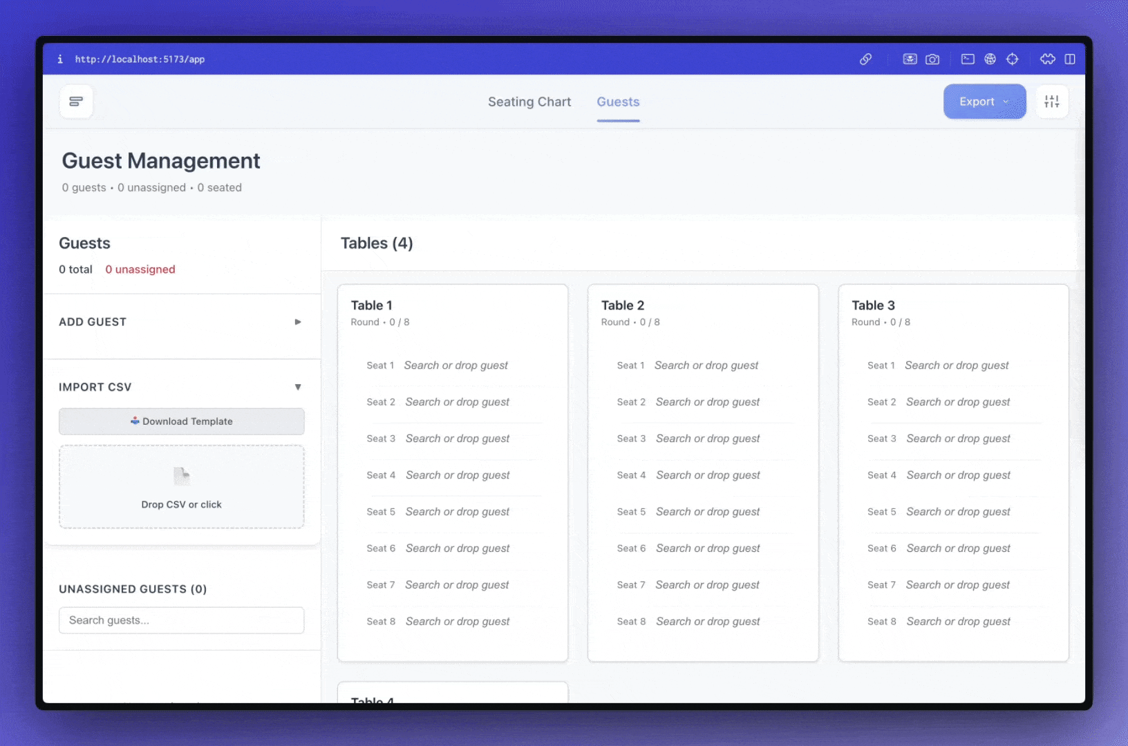 Demonstration of managing guest lists and seating for galas and fundraisers